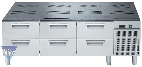 Electrolux 700XP Kühlunterbau mit sechs Schubladen, +10/-2°C