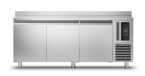 PremiumLine VISION Aufbewahrung - 3 Türen Kühltisch TC17/1MJ-710 -5°+15°C mit AP + Aufkantung