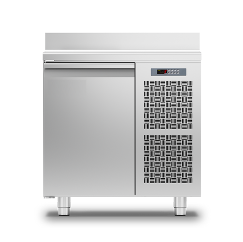 PremiumLine Kühltisch Master GN 1 Tür -2°+8°C mit Arbeitsplatte und Aufkantung (Höhe 710mm)