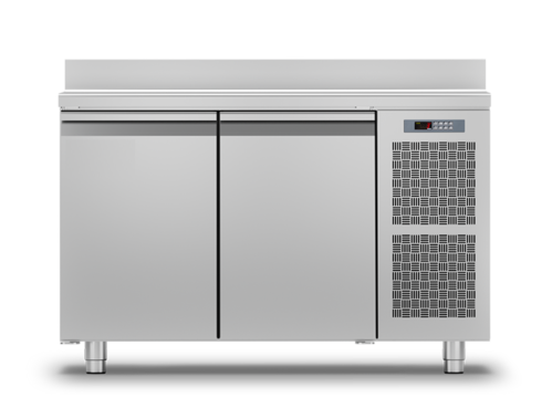 PremiumLine Kühltisch Master GN 2 Türen -2°+8°C mit Arbeitsplatte und Aufkantung (Höhe 710mm)