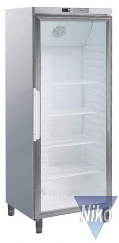 Electrolux Kühlschrank, 1 Glastür, 400L, 0+10°C, Edelstahl, Umluft, R600a