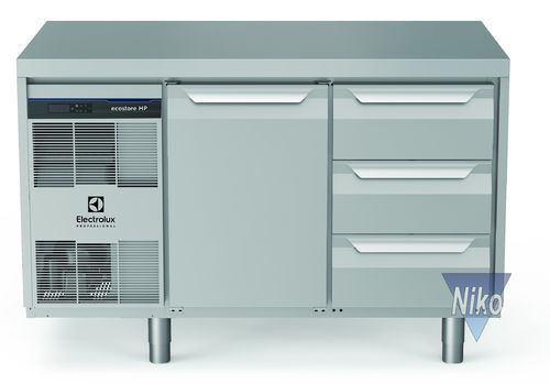 Electrolux ecostore HP Premium Kühllagertische -2°C+10°C - 1 Tür / 3 Schubladen - 290 Liter